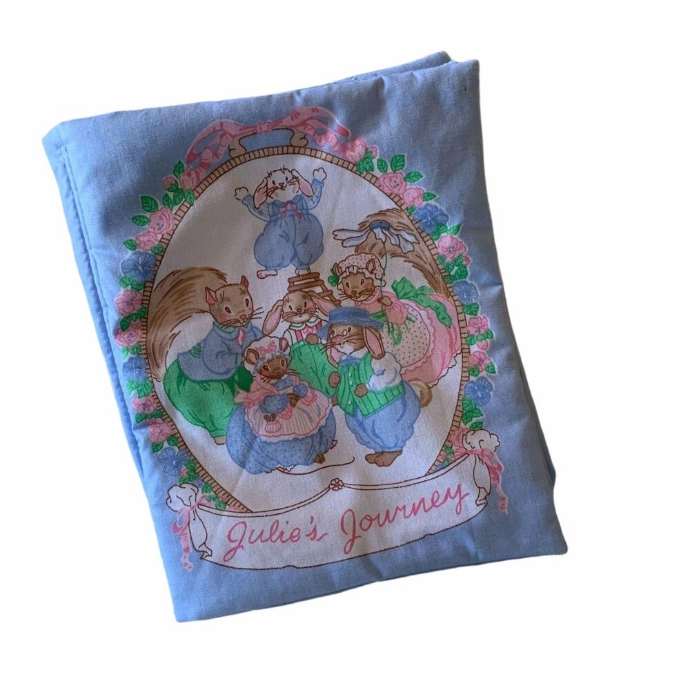 Vintage Julie's Journey Pastel Woodland Creatures Cloth Book